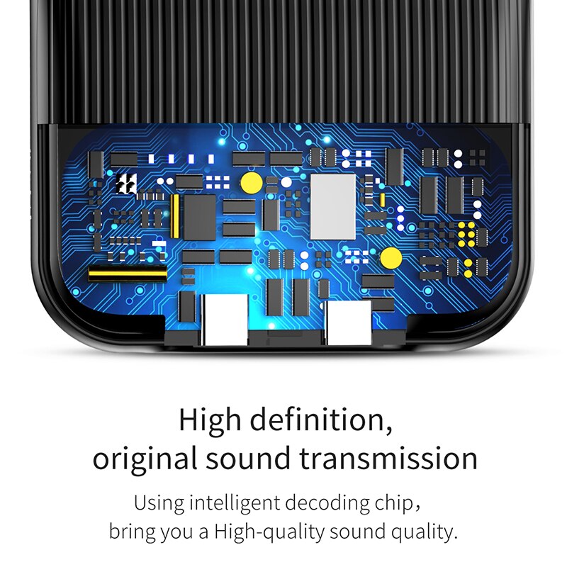 Baseus Audio Case For iPhone IP7 / IP8  Earphone Headphone Adapter Splitters Aux Cover Case Black Color  new