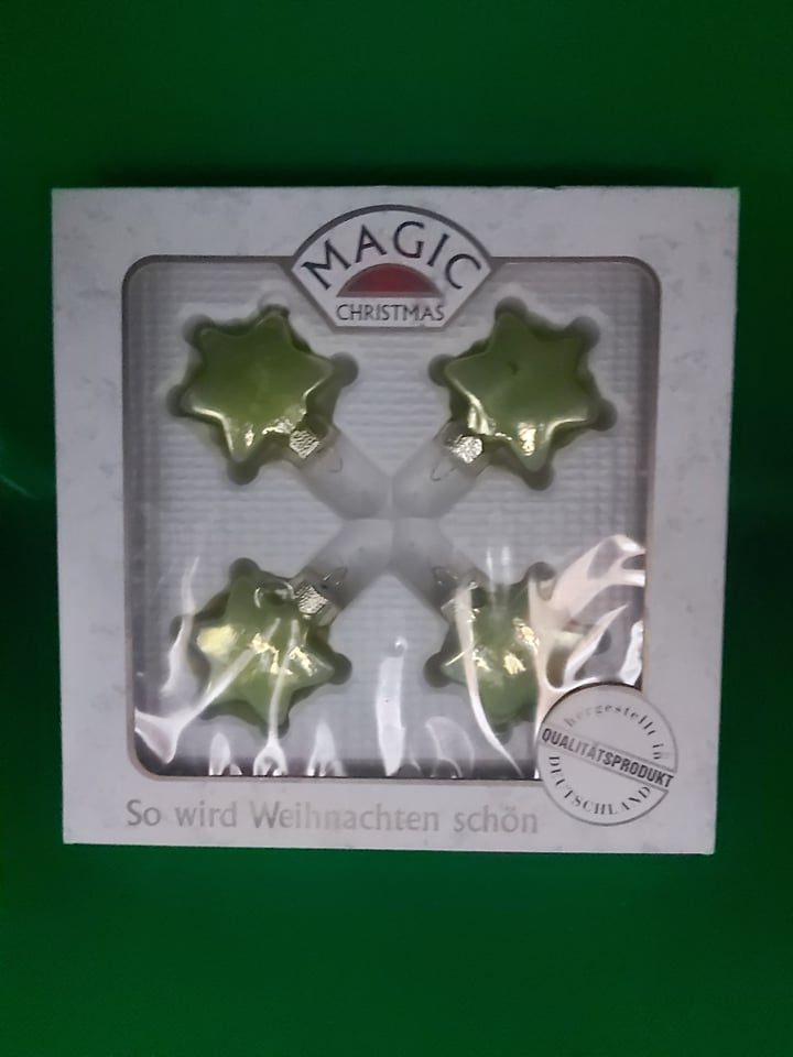 Magic Christmas Gold Star Christmas Balls 