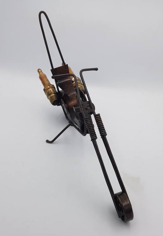 Articiones Handmade Motocycle From Nails And Bolts