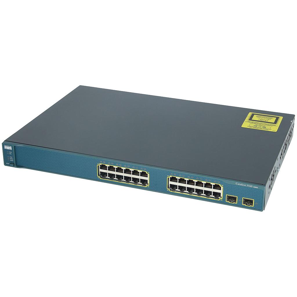 Cisco Catalyst 3560 Series PoE 24 Port Switch WS C3560 24PS S Used A