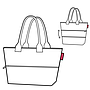 Reisenthel Designer Expantable Shopping Bag with Zipper