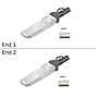 NetApp X6558-R6 QSFP to QSFP SAS Cntrl-Shelf/Shelf-Shelf/HA Cable 2 Meter